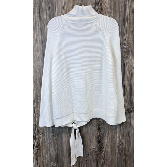 Simply Vera Vera Wang Side-Tie Ribbed Turtleneck Ivory Sweater XL Cozy Chic - Picture 5 of 13